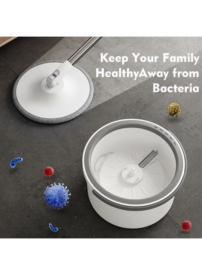 PAACHU 360° Flat Spin Mop with Bucket – Durable Design, Adjustable Handle, Microfiber Pad-2.5L - Image 5